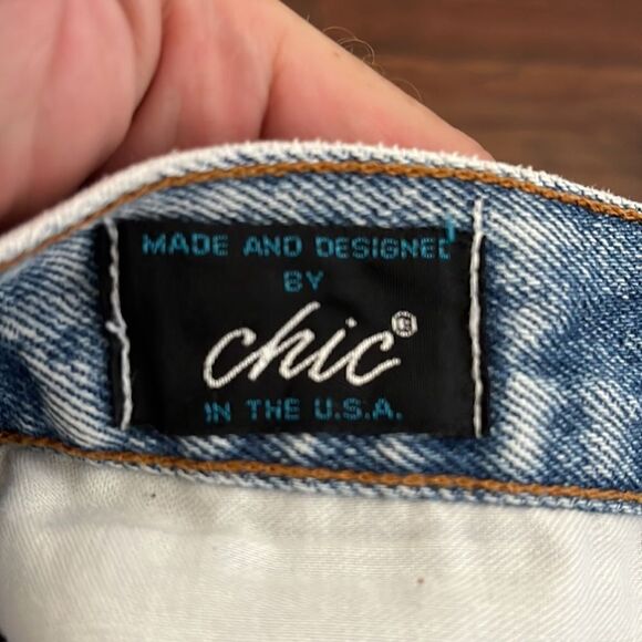 Vintage Acid Wash Chic Blue Distressed Mom High Waisted Denim Jeans Boho Casual - Picture 8 of 9